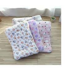 Esterilla acolchada y esponjosa para cama de gato, colchoneta para dormir de gato, cama para perro de felpa de coral con relleno de algodón, manta cálida para cama - Multicolor - Ver 2