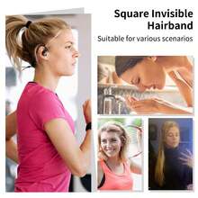 Headband Quadrado Invisível - Headband Quadrado, Headband Grosso e Encaracolado, Headband Quadrado Invisível, Unissex, Faixa de Cabelo, Aro de Cabelo