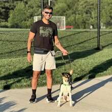 1pc Hands-Free Dog Leash With Zipper Waist Pouch, Dual-Layer Padded Handle And Durable Elastic Rope, Suitable For Walking, Jogging And Running Pet Training Lead - Multicolor - View 7