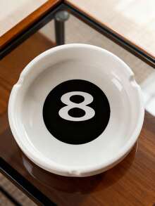 Elegant White Ceramic Ashtray - Round, Durable, Non-Electric - Ideal For Home, Parties, Birthdays, And Hotel Use - Perfect Luxury Gift For Men, Ashtrays For Outside Christmas Gifts.Christmas Decorations Home.Christmas Gifts