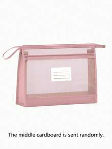 2026 New Hot Selling Dual Layer Subject Organizer Bag, A4 Transparent Mesh File Storage Bag With Zipper, Suitable For Elementary, Middle, And High School Students, Large Capacity For Textbooks, Notebooks, And Exam Papers, 4 Colors Available (Blue, Pink, Khaki, Green) - Multicolor - View 14