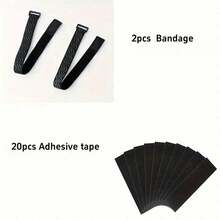 2pcs + 20pcs High Quality Over-The-Knee Boot Straps - Adjustable, Detachable, Durable Boot Gaiters Ensure Secure Fit And Comfortable Wear - Easy To Use And Install - Black - View 6