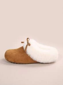 French Retro Flat Fuzzy Slide Sandals For Women, Slip-On Fluffy Slippers For Indoor & Outdoor Wear, New Autumn/Winter