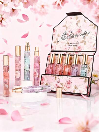 这款持久留香的高级香水礼盒不含酒精，包含多种香型。是派对、聚会、约会和馈赠朋友的完美之选。