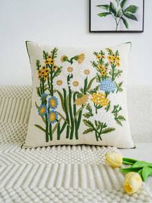 1 Vỏ gối thêu tinh tế công viên hoa, không bao gồm gối chèn, có nhiều kích cỡ và kiểu dáng phòng - Nhiều màu - Xem 12