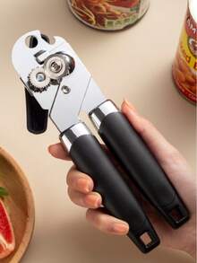 1pc Multi-Function Manual Can Opener, 3-In-1 Can Opener/Bottle Opener, Kitchen Can Opening Tool - Multicolor - View 3