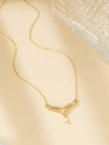 Luxury Sparkly Butterfly Crown Flower Necklace, Gold Water Drop Crystal Pendant, Elegant Wedding Party Banquet Jewelry Gift For Women