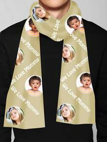 Personalized Photo Collage Scarf, Customized Unisex Scarf, Personalized Scarf, Holiday Gift, Christmas Gift, Party Favor