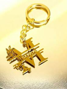 1PC Custom ''Initial Name'' Butterfly Flower Keychain Fashion Personalized Custom Name Unique Gift,Durable,Colorful,Cute,Adorable,Funny,Kawaii,Y2K,Stylish,Unisex,Casual,Custom,Personalized,Unique,Customized,Ideal Gifts For Him,Ideal Gifts For Her,Her,Boyfriend,Girlfriend,Family,Friends,School Supplies,Back To School,For Office,For School,For Classroom,For Teacher Gifts,For University,For Colleague,For Dorm Rooms,For Teacher,For Boys And Girls,For Teenagers,Junior High School Students,Middle School Students,High School Senior High School Students,College Students,University Students,Freshman,Sophomore,Underclassmen,Customized Keychains & Accessories,End Of Summer - Multicolor - View 9