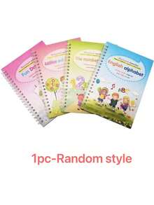 1pc/4pcs Reusable Magic Handwriting Practice Book, Calligraphy Copybook, Suitable For Children, Magic Writing Pad, Tracing Book, Holiday Gift, Stationery Gift, Learning Supplies, Birthday Gift, Christmas - No Pen Needed, Can Write With Regular Ballpoint Pen. (Color And Details Random) - Multicolor - View 14