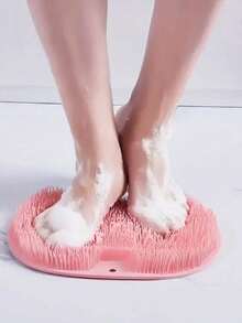 1pc Shower Foot & Back Scrubber, Massage Pad, Wall Mounted Back Scrubber, Silicone Bath Massage Cushion Brush With Suction Cups, Bathroom Wash Foot Mat Exfoliating Dead Skin Foot Brush, Foot Care, Body Care, Gift For My Mother, Mother's Day - Multicolor - View 7