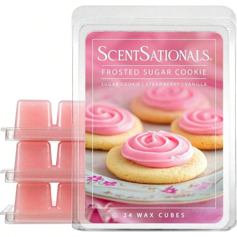 Fall Wax Melts, Wax Cubes Strong Scent - Frosted Delights Salted Caramel Buttercream - Long Lasting Scented Melts Warmer, 10oz 24 - Cubes