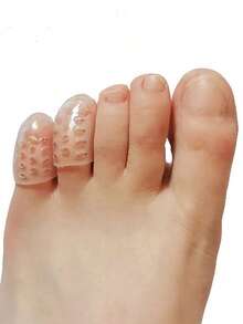 QKC 10片装透气防摩擦脚趾保护垫，柔软透明，低摩擦，弹性鞋垫，耐用足部保护垫