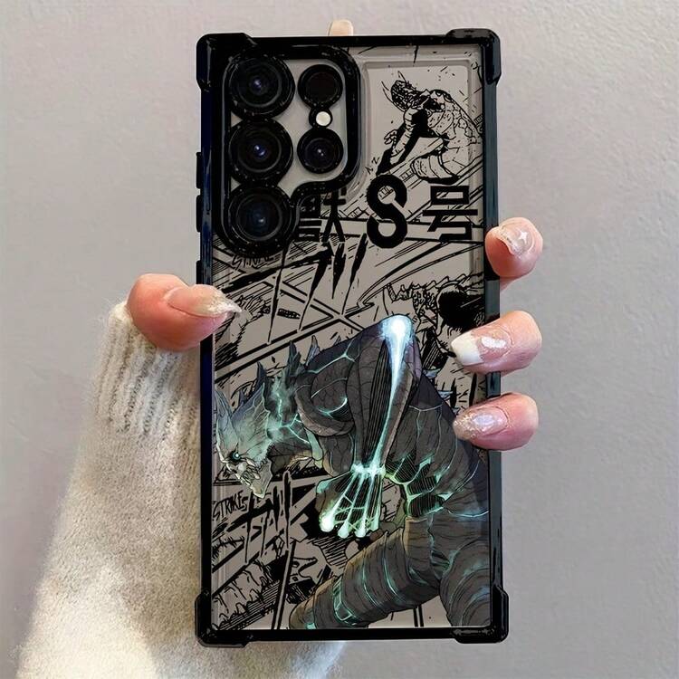 Funda de Teléfono Creativa con Patrón de Personaje de Anime de Sangre Caliente para Samsung Galaxy S25 S24 S23 S22 S21 FE Ultra Plus 4G 5G, Anticaída, Transparente, Cubierta Trasera Suave - Mezcla de colores - Añade 1