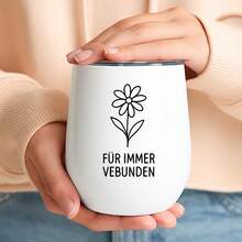 4张德国励志野花语录主题贴纸套装 - 激励友谊的名言转印纸，适用于家具、玻璃，易于粘贴，DIY家居生活灵感设计 - 彩色 - 查看 4