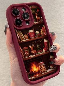 Husă de telefon groasă, rezistentă la șocuri, cu imprimeu de fursecuri de Crăciun, compatibilă cu 17/16/16 Pro/16 Pro Max/16 Plus, 15 XR/7/8, 15 Pro Max, 12 Pro Max, 13 Pro Max, 14 Pro Max, 13, 14, 11, 12, 14 Plus, 11 Pro, 12 Pro, XS, XR, 7/8 Plus, 7/8, compatibilă cu telefoanele Redmi - Multicolor - Vizualizare 2