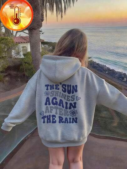 1pc Tween Girl Casual Printed Pullover Hooded Sweatshirt, Warm And Cozy, For Students, Autumn/Winter - Interesting Heart-Shaped Colorful Hooded Sweatshirt That Inspires The Imagination Of Every Child