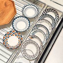 4/8/10件套日式复古陶瓷蘸酱碟，开胃菜盘，酱油碟，适用于餐桌，可盛放开胃菜、酱汁、小吃、寿司，是乔迁新居、圣诞节的理想礼物，可用洗碗机和微波炉加热。 - 彩色 - 查看 1