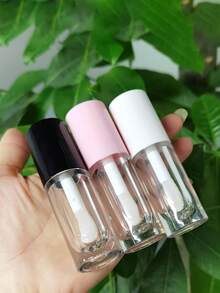 5支/1支 空6毫升大号唇彩管，圆形唇彩管容器，带大号狗狗脚印造型，化妆品包装容器，适合DIY唇彩、唇油和其他化妆品灌装，价格实惠，可作为圣诞礼物、化妆品、化妆工具、廉价小物、礼品、女士礼品、圣诞礼物、赠品、旅行必备品。 - 彩色 - 查看 2