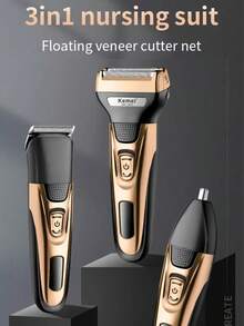 Kemei 科美三合一强力电动剃须刀面部身体毛发修剪器胡须剃须刀鼻毛耳毛修剪器男士专用 KM-1429 - 彩色 - 查看 4