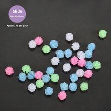 36pcs Bicycle Spoke Beads, Bike Glow-In-The-Dark Spoke Decorations, Mountain Bike Steel Wire Cylinder Cycling Accessories, Bicycle Spoke Decorations, Heart Spoke Bead Butterfly Wing Bicycle Decoration Accessories