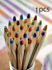 Conjunto de 10 lápis de cor com as cores do arco-íris, ideais para salas de aula, pintura, decoração de Natal, lápis coloridos, aquarela, ótimos presentes para a família, presentes de Natal e itens para mochilas.