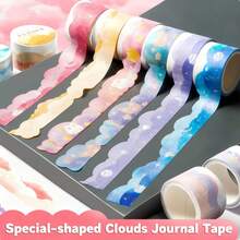 8 Rolls Gold Foil Washi Tape - Pink Rainbow Gradient Nebula Design, Durable Paper Tape For Journals, Scrapbooks, Calendars, Gift Wrapping - Decorative Stationery, Calendar Decor, Romantic Design, Bright Colors, Creative Projects, Diary Decoration, Art Design, Smooth Texture, Diary Lovers, Full Roll Handmade Sticker Packaging, Foil Paper Tape Cover, Colorful Floral Washi Tape Series - Soft, Multicolored, Adorable Decorative Borders - Multicolor - View 10