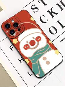 Teléfono 17 Pro 1PC, diseño de muñeco de nieve muy vendido teléfono negro, a prueba de golpes, pantalla y cámara elevadas, mate Simple y ligero Compatible con 17/17Air/17Pro/17ProMax, 16/16Plus/16ProMax, 15, 14, 13, 12, 11 Series, adecuado S22, S23, S24, S25 PLUS ULTRA Series, Pascua, decoración de Halloween/cumpleaños, Novia, novio, amigo o uno mismo. - Negro - Ver 3