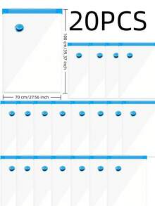 8-Piece Set/1 Vacuum Compression Bag, Travel Storage Bag, Clothing Storage Bag, Household Luggage Bag, Reusable Vacuum Compression Bag That Saves 80% Space, Suitable For Coats, Shirts, Quilts, Pants, Home, Dormitory, Wall Cabinets, Wardrobes, Bedrooms, Bathrooms, Travel Accessories, Home Storage, Back To School Season - Multicolor - View 21