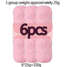 6卷混合纤维迷你纱线，适合DIY编织，每卷150克/5.29盎司，4股尼龙-人造丝-涤纶纤维，70米/76.5码，多色工艺纱线套装，可用于制作围巾和帽子 - 彩色 - 查看 20