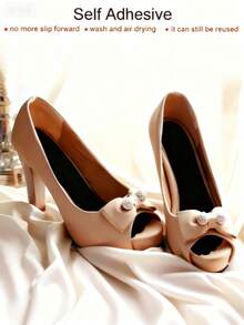 QKC 1双女士软底舒适硅胶鞋垫，适用于凉鞋、高跟鞋等通用鞋款 - 彩色 - 查看 4