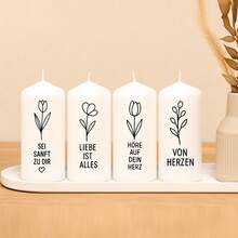 4张德国励志野花语录主题贴纸套装 - 激励友谊的名言转印纸，适用于家具、玻璃，易于粘贴，DIY家居生活灵感设计 - 彩色 - 查看 10