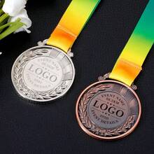1 Pieza/Set, Medalla personalizada, Texto y diseño personalizables, Medalla deportiva personalizada, Premio de competición, Adecuada para varios deportes como maratón, ciclismo, baloncesto, danza, fútbol, etc.