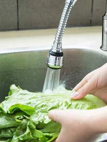 1/2/3件套厨房工具套装，2种模式360°旋转泡沫喷头，高压水龙头延长器，节水浴室和厨房配件 - 彩色 - 查看 5