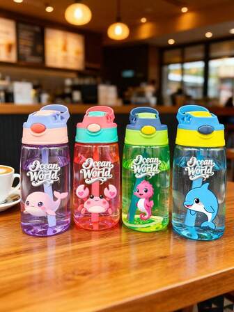 1PC 500ml/16oz Party Mug, Large Capacity With Straw, Portable Handle, Leak-Proof, Suitable For Birthday Parties, Thanksgiving Parties, Halloween Parties, Christmas Parties.