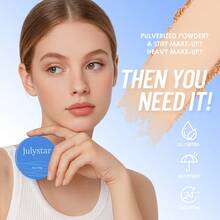 Julystar Polvo fijador mate resistente a todo tipo de clima, en 6 colores. Adecuado para fijar y retocar el maquillaje, absorbe el aceite y crea un aspecto de maquillaje natural - Multicolor - Ver 7