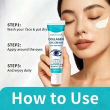 胶原蛋白眼霜 - 即时提拉配方，蕴含胶原蛋白、视黄醇和透明质酸，2 分钟内即可带来即时紧致效果；质地柔滑，浅米色，深层补水，适合日常眼部护理。 - 藍色 - 查看 6