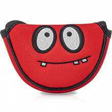 1 Piece Black Eye Pattern Golf Club Head Cover, Golf Club Cover,Putter Cover Golf Equipment Material Waterproof And Wear-Resistant, Red And Gray Optional, To Provide The Best For Your Ball - Multicolor - View 12