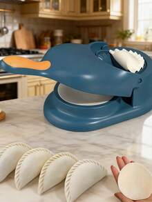 1/3 szt. Unisex, świąteczna, zabawna, drukowana skórka do pierogów, ABS, konstrukcja umożliwiająca naciśnięcie jednym kliknięciem, 2 w 1, skórka do pierogów i prasa do ciasta, oszczędzające miejsce ręczne narzędzie do majsterkowania, idealne do codziennego gotowania w domu/spotkań noworocznych/posiłków rodzinnych, gadżet kuchenny do robienia pierogów