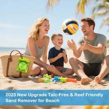2 Upgraded Sand Remover For Beach, Talc- & Reusable Beach Vacation Essentials For Women, Hawaii Vacation Must Haves Accessories & Gifts, Whole Family - 朗特.西斯塔 - 查看 5
