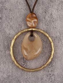 Ring Alloy With Khaki Resin