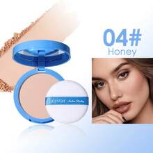 Julystar Polvo fijador mate resistente a todo tipo de clima, en 6 colores. Adecuado para fijar y retocar el maquillaje, absorbe el aceite y crea un aspecto de maquillaje natural - Multicolor - Ver 16