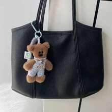 LLavero de peluche de juguete de oso pequeño encantador de 15cm, colgante para mochila, cadena anticaída de dibujos animados, llavero de coche bonito, accesorios para bolso de mujer y niña - 6 - Ver 11