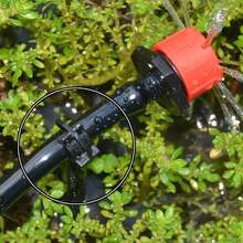 50个通用软管固定杆支撑架 - 耐用塑料结构，适用于高效的4/7滴灌喷头支架 - 易于使用的园艺工具用品，适用于欧洲和美国标准接头