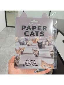 DIY Paper Cat Craft Set - Origami Animal Folding DIY Paper Cat Tool Kit, Cute Cat Origami Paper Art Set, Fun 3D Paper Dog, Cat, Dinosaur Models, Animal Paper Sculpture Craft Kit, Decorative Paper Art Creative Set, DIY Art Gift - Multicolor - View 12