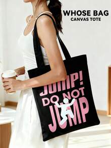 Kpop偶像JENNIE“DEADLINE”世界巡回演唱会手提包，新专辑“Jump”“BLINK”粉丝周边，粉丝手提袋，可重复使用购物袋，可折叠大容量休闲杂货袋，适合日常通勤和购物 - 彩色 - 查看 5