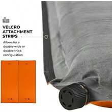 Teton - Cojín Deportivo para Dormir, para Camping, mochileros, Senderismo(Autoinflable regular Naranja) - Multicolor - Ver 6
