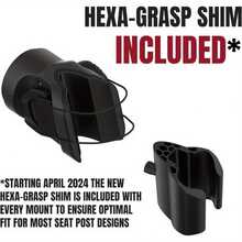 山地公路自行车手表支架，配备 ATOP 旋钮以增强安全性 - Varia 座杆雷达支架和鞍座安装座。