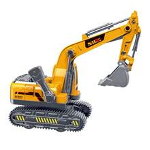 1pc Alloy Die-Cast Excavator Toy, Realistic Simulation Construction Vehicle Machinery Model, Movable Arm Crawler Digger, Durable Mini Children's Building Toy, Cute Christmas, Halloween And New Year Gift Suitable For Boys And Toddlers - Multicolor - View 5