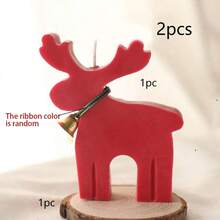 1 Set Christmas Candle Set (Base + Candle), A Cute Deer-Shaped Tea Candle. As A Gift, This Is A Handmade Candle Suitable For Decorating At Christmas Parties Or For Festive Decorations On The Dining Table At Home. - Multicolor - View 11